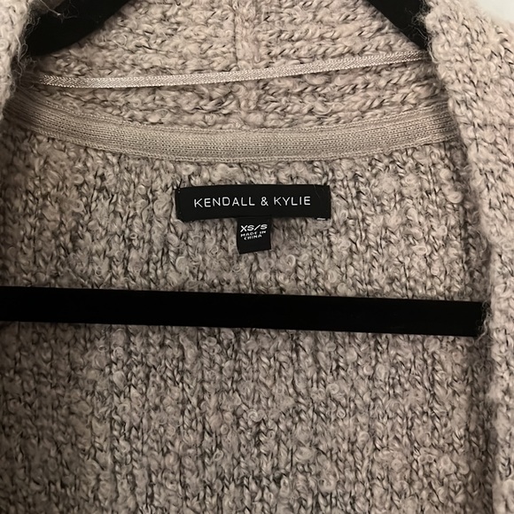 Oatmeal Colored Wool Blend Open Oversized Cardigan Size XS/S - Picture 3 of 4